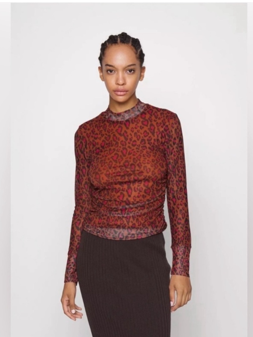 Farmrio leopard print top